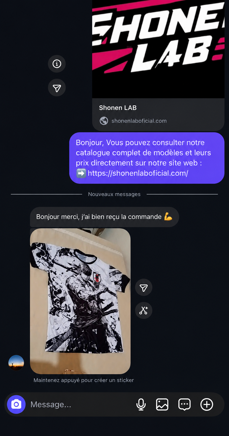 Reseña de cliente en Instagram